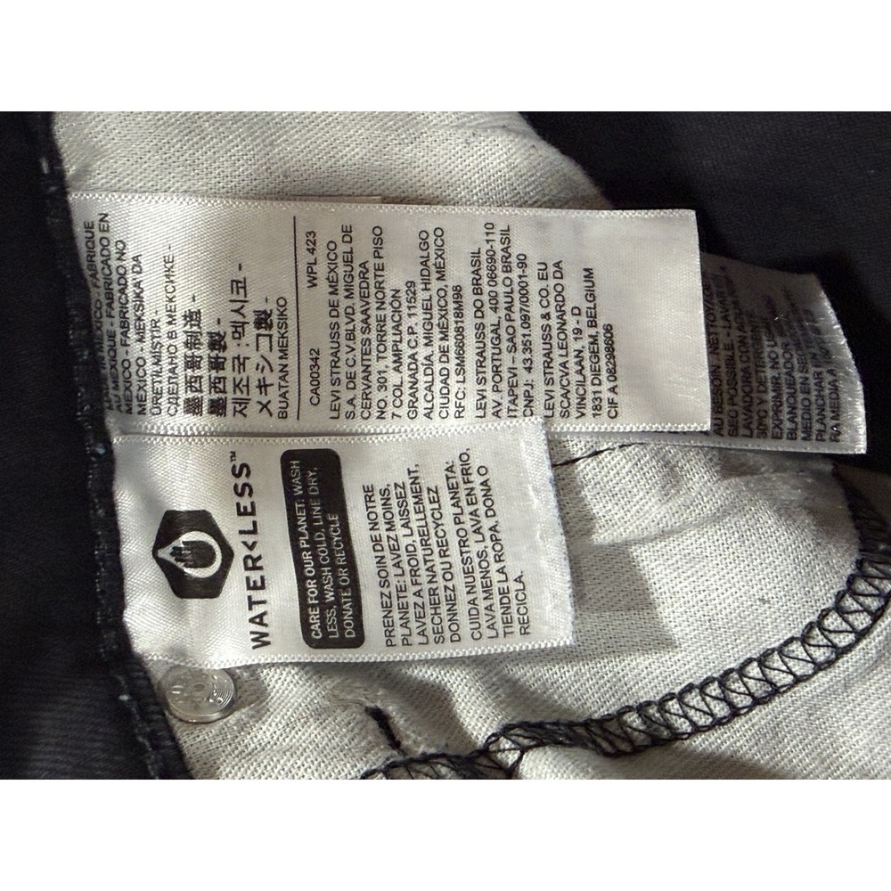 Levi's 510 Skinny Jeans Men's 36x30 Black Stretch Denim Slim Inseam 28" EUC - Picture 9 of 12